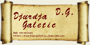 Đurđa Galetić vizit kartica